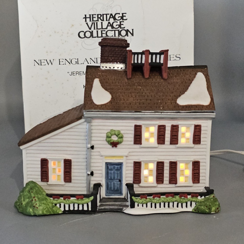 Dept 56 New England Village Jeremiah Brewster House 1995 Handpainted Porcelain